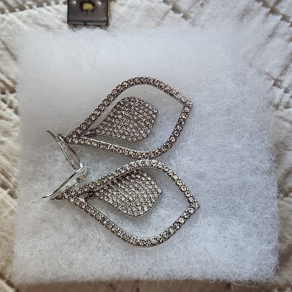 Rhinestone earrings used